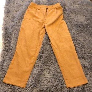 Orange/cream colored pant.